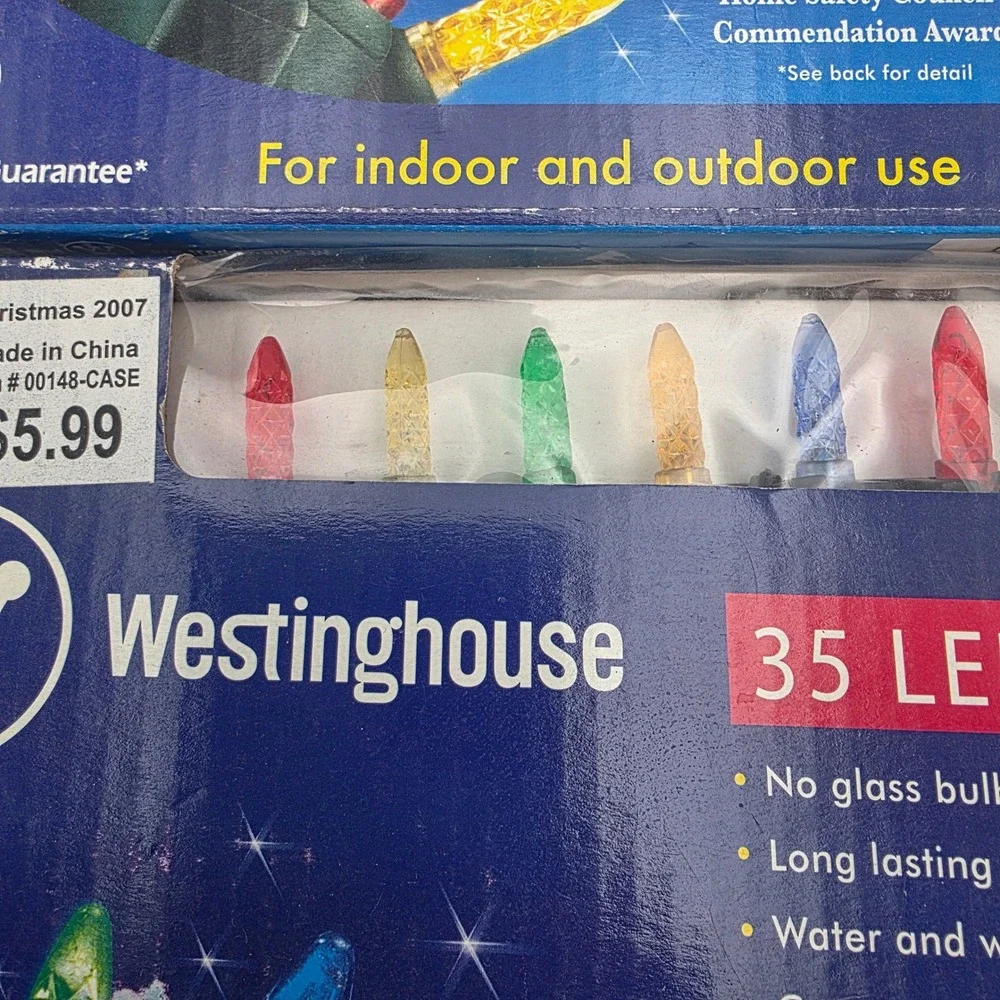 Westinghouse 35 LED Multi Color Christmas Lights Indoor Outdoor 12ft Lot of 2